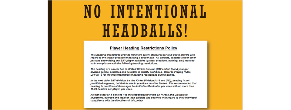 Rule Change - No Headballs!