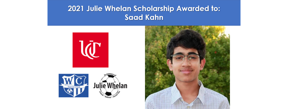 2021 Julie Whelan Scholarship Awarded to Saad Kahn