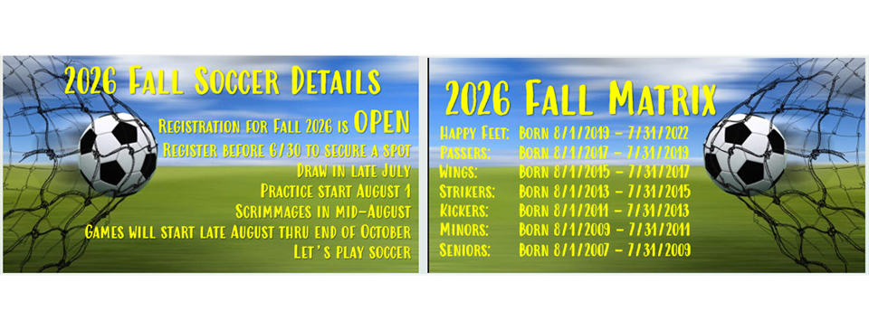 2026 Fall Age Matrix 