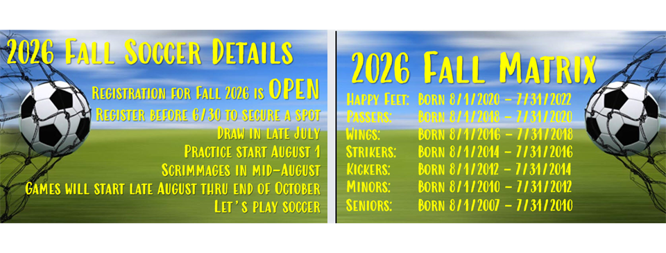 2026 Fall Age Matrix 